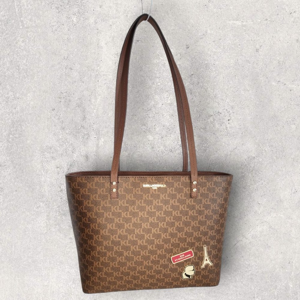 Karl Lagerfeld Brown Logo Paris Tote - NWT
